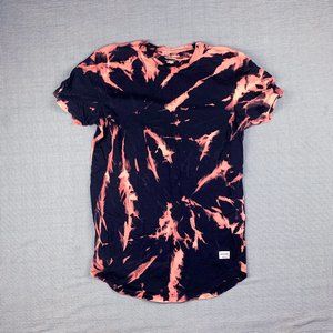 Hand Dyed Navy Blue & Pink Tie Dye T-Shirt /